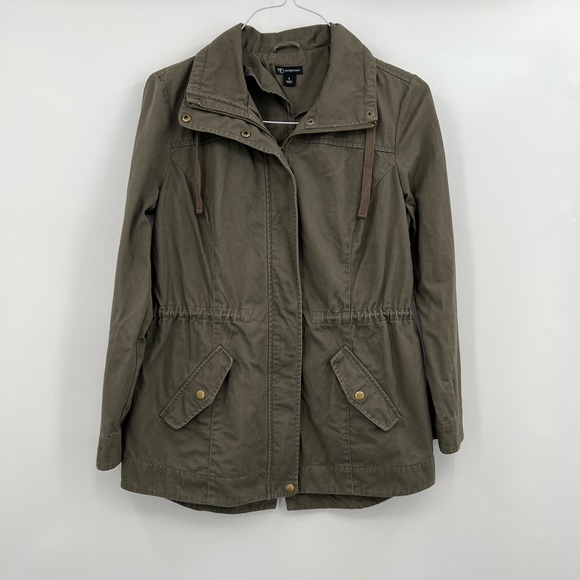 Army Green Fall Zip Up Jacket - Picture 8 of 8